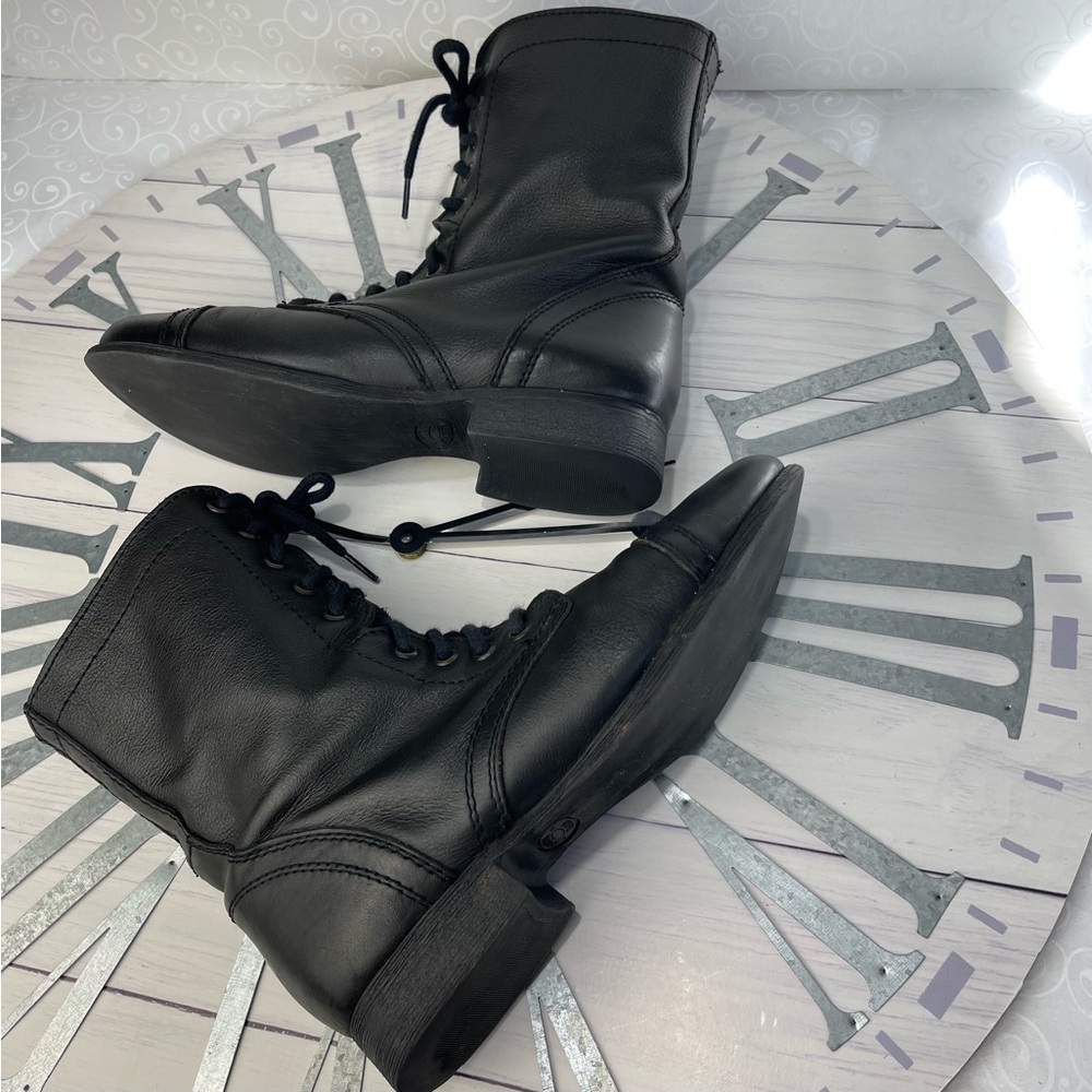 Steve Madden Black Combat Boots - Picture 9 of 14